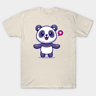 Cute Panda Cartoon T-Shirt